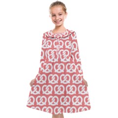 Chic Pretzel Illustrations Pattern Kids  Midi Sailor Dress by GardenOfOphir