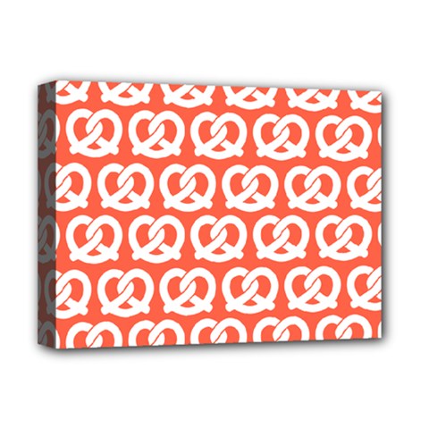 Coral Pretzel Illustrations Pattern Deluxe Canvas 16  X 12  (stretched)  by GardenOfOphir