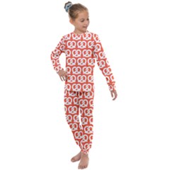 Coral Pretzel Illustrations Pattern Kids  Long Sleeve Set  by GardenOfOphir