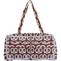 Brown Pretzel Illustrations Pattern Multi Function Bag by GardenOfOphir