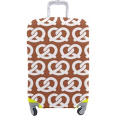 Brown Pretzel Illustrations Pattern Luggage Cover (large) by GardenOfOphir