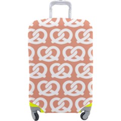 Salmon Pretzel Illustrations Pattern Luggage Cover (large) by GardenOfOphir