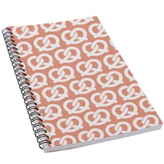 Salmon Pretzel Illustrations Pattern 5 5  X 8 5  Notebook