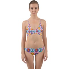 Chic Floral Pattern Wrap Around Bikini Set by GardenOfOphir