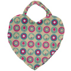 Chic Floral Pattern Giant Heart Shaped Tote by GardenOfOphir