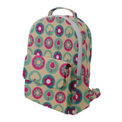 Chic Floral Pattern Flap Pocket Backpack (large) by GardenOfOphir