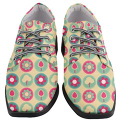 Chic Floral Pattern Women Heeled Oxford Shoes by GardenOfOphir