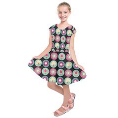 Chic Floral Pattern Kids  Short Sleeve Dress by GardenOfOphir