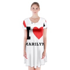 I Love Marilyn Short Sleeve V-neck Flare Dress by ilovewhateva