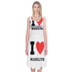 I Love Marilyn Midi Sleeveless Dress by ilovewhateva