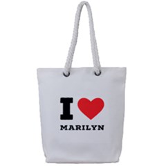 I Love Marilyn Full Print Rope Handle Tote (small) by ilovewhateva