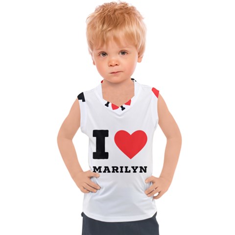 I Love Marilyn Kids  Sport Tank Top by ilovewhateva