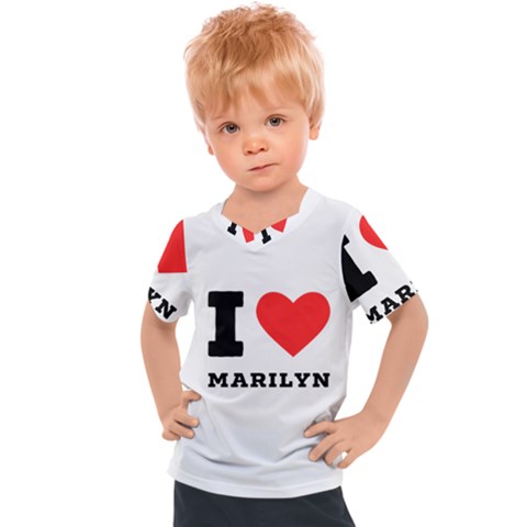 I Love Marilyn Kids  Sports Tee by ilovewhateva