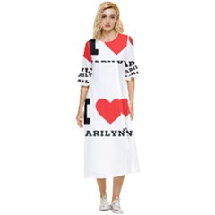 I Love Marilyn Double Cuff Midi Dress by ilovewhateva