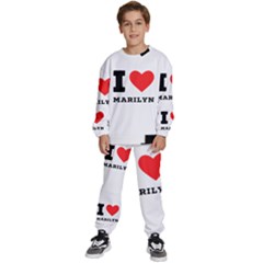 I Love Marilyn Kids  Sweatshirt Set by ilovewhateva