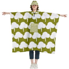 Tree Illustration Gifts Women s Hooded Rain Ponchos