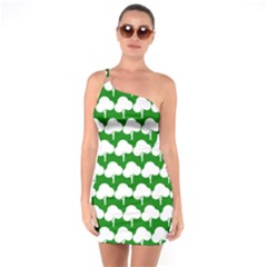 Tree Illustration Gifts One Soulder Bodycon Dress