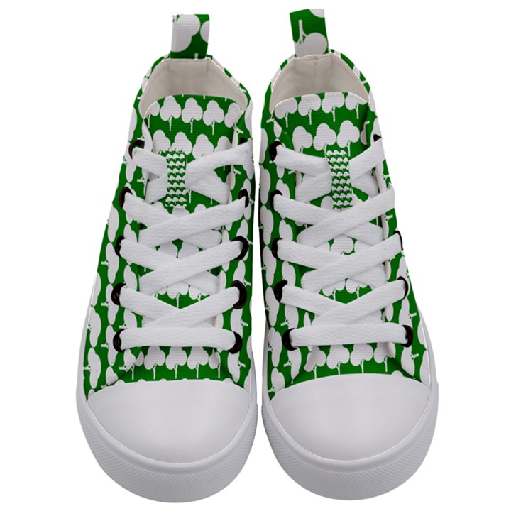 Tree Illustration Gifts Kids  Mid-Top Canvas Sneakers