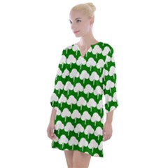 Tree Illustration Gifts Open Neck Shift Dress