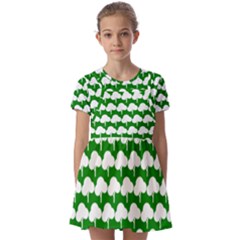 Tree Illustration Gifts Kids  Short Sleeve Pinafore Style Dress