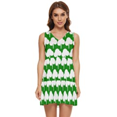 Tree Illustration Gifts Tiered Sleeveless Mini Dress