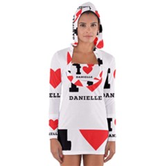 I Love Daniella Long Sleeve Hooded T-shirt by ilovewhateva