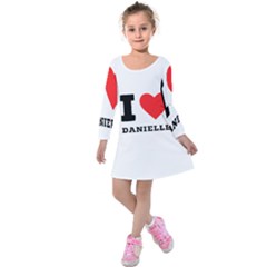 I Love Daniella Kids  Long Sleeve Velvet Dress by ilovewhateva