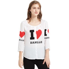 I Love Daniella Chiffon Quarter Sleeve Blouse by ilovewhateva