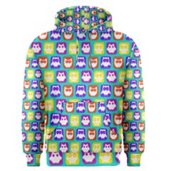 Colorful Whimsical Owl Pattern Men s Core Hoodie by GardenOfOphir