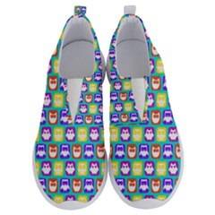 Colorful Whimsical Owl Pattern No Lace Lightweight Shoes by GardenOfOphir
