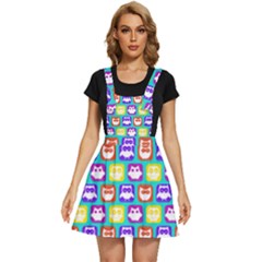Colorful Whimsical Owl Pattern Apron Dress by GardenOfOphir