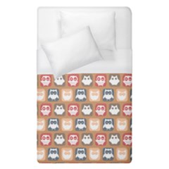 Colorful Whimsical Owl Pattern Duvet Cover (single Size) by GardenOfOphir