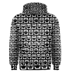 Black And White Owl Pattern Men s Core Hoodie by GardenOfOphir