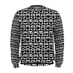 Black And White Owl Pattern Men s Sweatshirt by GardenOfOphir