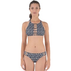 Black And White Owl Pattern Perfectly Cut Out Bikini Set by GardenOfOphir