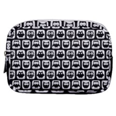 Black And White Owl Pattern Make Up Pouch (small) by GardenOfOphir