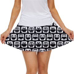 Black And White Owl Pattern Women s Skort