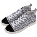Gray And White Owl Pattern Men s Mid-Top Canvas Sneakers View2