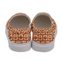 Orange And White Owl Pattern Women s Canvas Slip Ons View4