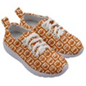 Orange And White Owl Pattern Kids Athletic Shoes View3