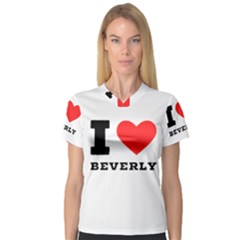 I Love Beverly V-neck Sport Mesh Tee