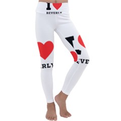 I Love Beverly Kids  Lightweight Velour Classic Yoga Leggings by ilovewhateva