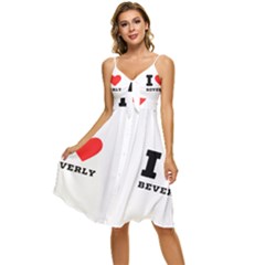 I Love Beverly Sleeveless Tie Front Chiffon Dress by ilovewhateva