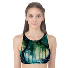 Trees Forest Mystical Forest Nature Tank Bikini Top by Ravend