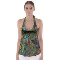 Ai Generated Flowers Trees Forest Mystical Forest Babydoll Tankini Top