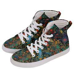 Ai Generated Flowers Trees Forest Mystical Forest Men s Hi-top Skate Sneakers