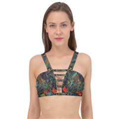 Ai Generated Flowers Trees Forest Mystical Forest Cage Up Bikini Top by Ravend