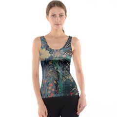 Ai Generated Flower Trees Forest Mystical Forest Tank Top