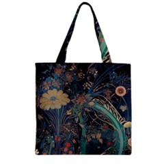 Ai Generated Flower Trees Forest Mystical Forest Zipper Grocery Tote Bag