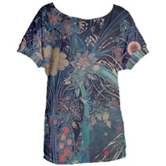 Ai Generated Flower Trees Forest Mystical Forest Women s Oversized Tee